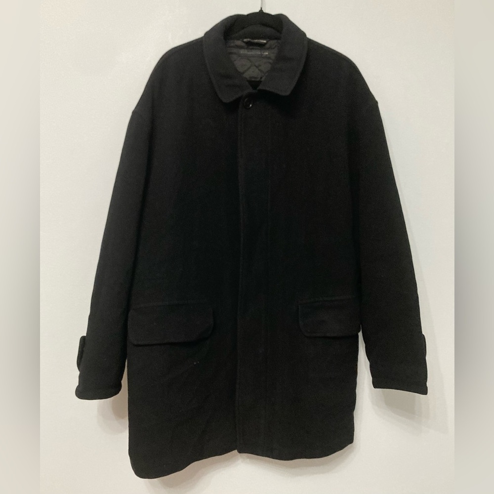 Metropolitan View Black Wool Park Coat